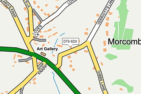 DT6 6DX map - OS OpenMap – Local (Ordnance Survey)