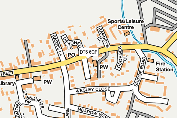 DT6 6QF map - OS OpenMap – Local (Ordnance Survey)