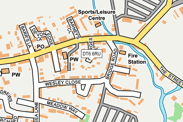 DT6 6RU map - OS OpenMap – Local (Ordnance Survey)