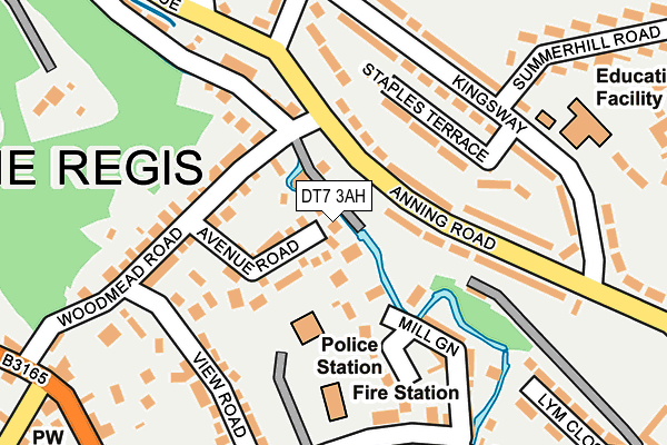 DT7 3AH map - OS OpenMap – Local (Ordnance Survey)