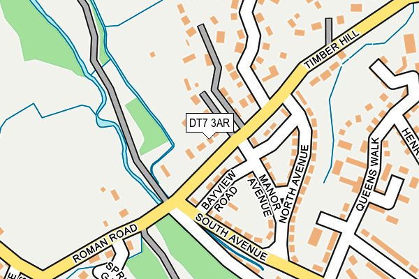 DT7 3AR map - OS OpenMap – Local (Ordnance Survey)