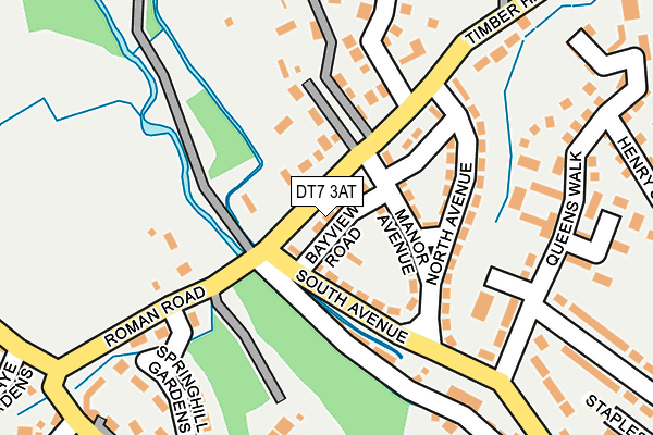 DT7 3AT map - OS OpenMap – Local (Ordnance Survey)
