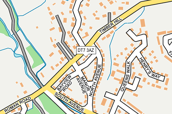 DT7 3AZ map - OS OpenMap – Local (Ordnance Survey)