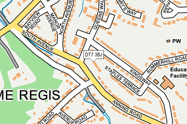 DT7 3BJ map - OS OpenMap – Local (Ordnance Survey)