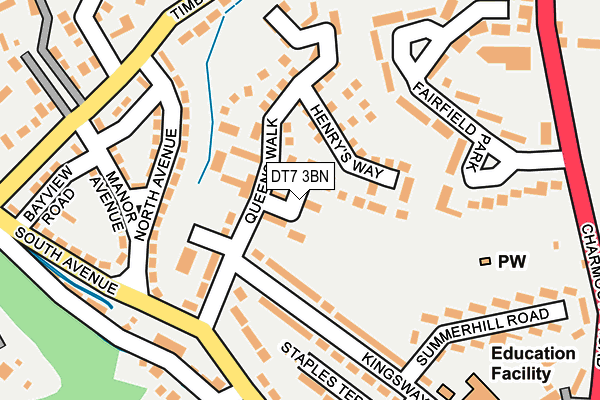 DT7 3BN map - OS OpenMap – Local (Ordnance Survey)