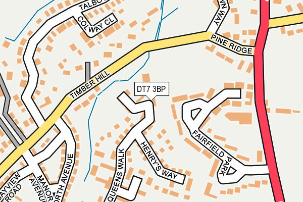 DT7 3BP map - OS OpenMap – Local (Ordnance Survey)