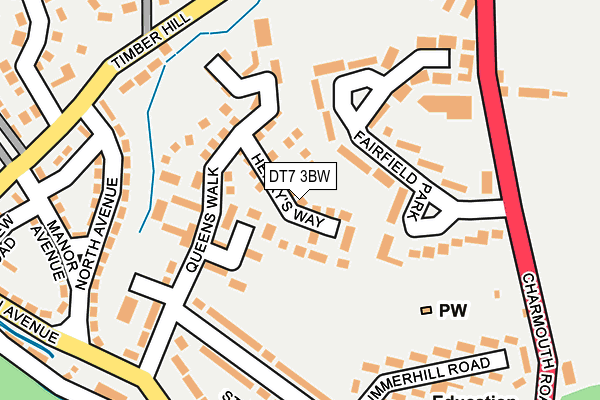 DT7 3BW map - OS OpenMap – Local (Ordnance Survey)