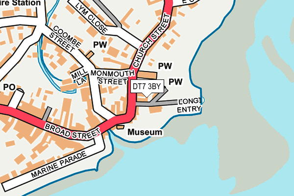 DT7 3BY map - OS OpenMap – Local (Ordnance Survey)