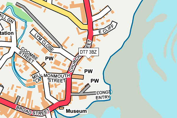 DT7 3BZ map - OS OpenMap – Local (Ordnance Survey)
