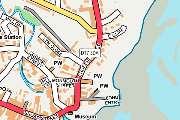 DT7 3DA map - OS OpenMap – Local (Ordnance Survey)
