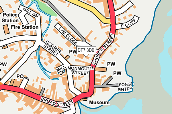 DT7 3DB map - OS OpenMap – Local (Ordnance Survey)