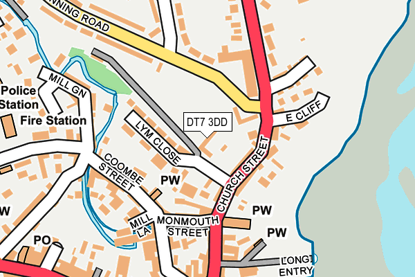 DT7 3DD map - OS OpenMap – Local (Ordnance Survey)