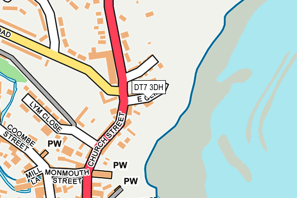 DT7 3DH map - OS OpenMap – Local (Ordnance Survey)