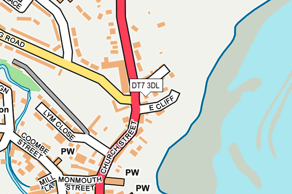 DT7 3DL map - OS OpenMap – Local (Ordnance Survey)