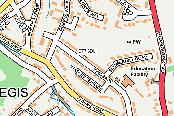 DT7 3DU map - OS OpenMap – Local (Ordnance Survey)
