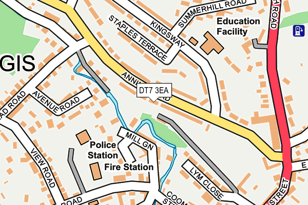 DT7 3EA map - OS OpenMap – Local (Ordnance Survey)