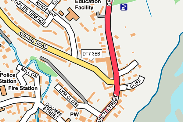 DT7 3EB map - OS OpenMap – Local (Ordnance Survey)