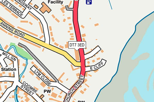 DT7 3ED map - OS OpenMap – Local (Ordnance Survey)