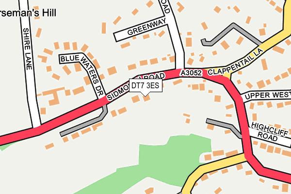 DT7 3ES map - OS OpenMap – Local (Ordnance Survey)