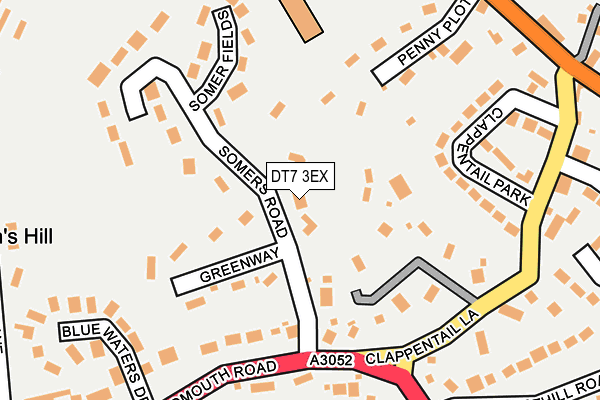 DT7 3EX map - OS OpenMap – Local (Ordnance Survey)
