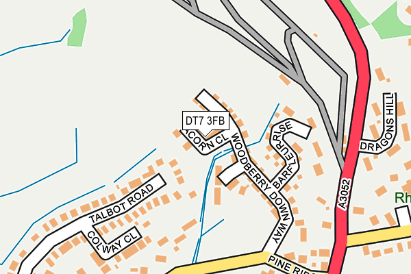 DT7 3FB map - OS OpenMap – Local (Ordnance Survey)