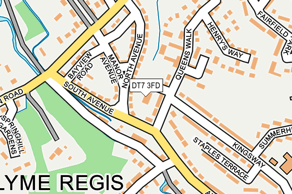 DT7 3FD map - OS OpenMap – Local (Ordnance Survey)