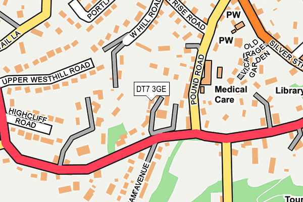 DT7 3GE map - OS OpenMap – Local (Ordnance Survey)
