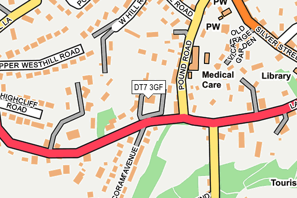 DT7 3GF map - OS OpenMap – Local (Ordnance Survey)