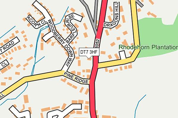 DT7 3HF map - OS OpenMap – Local (Ordnance Survey)
