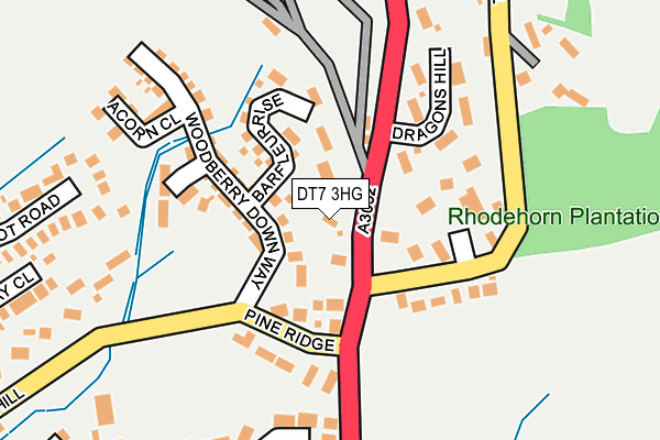 DT7 3HG map - OS OpenMap – Local (Ordnance Survey)