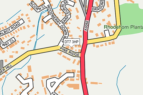 DT7 3HP map - OS OpenMap – Local (Ordnance Survey)