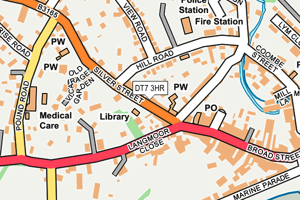 DT7 3HR map - OS OpenMap – Local (Ordnance Survey)