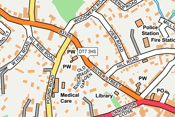 DT7 3HS map - OS OpenMap – Local (Ordnance Survey)