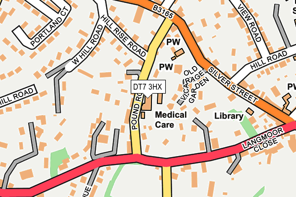 DT7 3HX map - OS OpenMap – Local (Ordnance Survey)