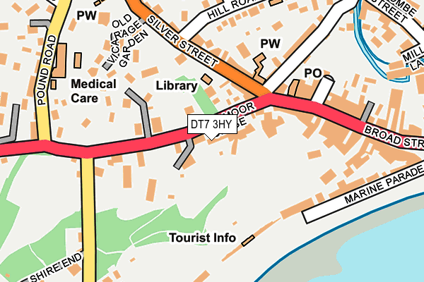 DT7 3HY map - OS OpenMap – Local (Ordnance Survey)