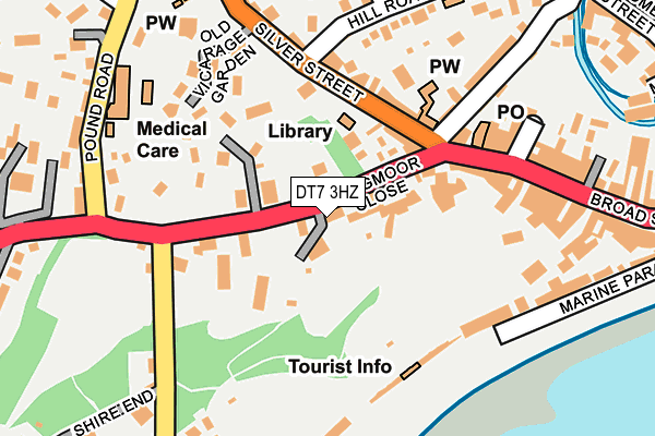 DT7 3HZ map - OS OpenMap – Local (Ordnance Survey)