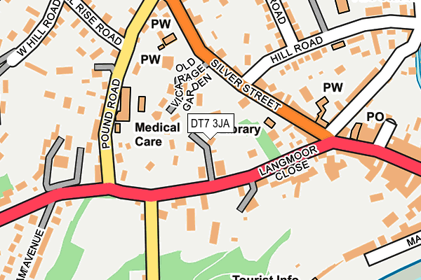 DT7 3JA map - OS OpenMap – Local (Ordnance Survey)