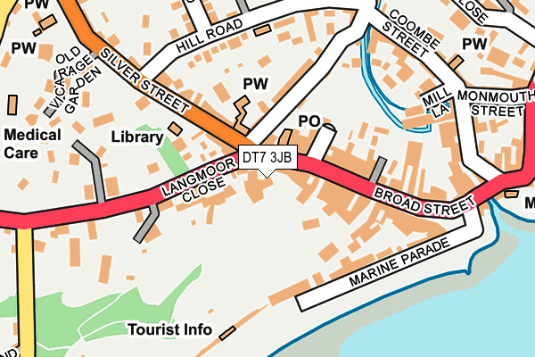 DT7 3JB map - OS OpenMap – Local (Ordnance Survey)