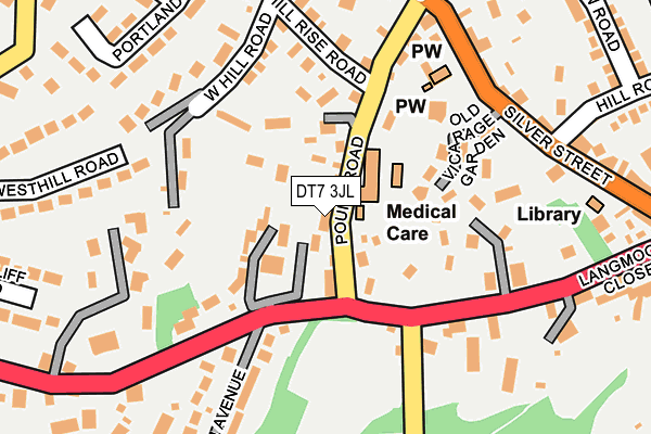 DT7 3JL map - OS OpenMap – Local (Ordnance Survey)