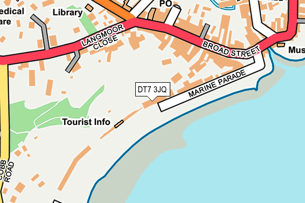 DT7 3JQ map - OS OpenMap – Local (Ordnance Survey)