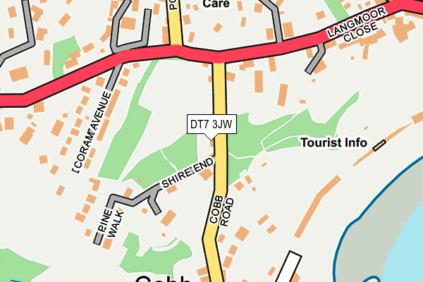 DT7 3JW map - OS OpenMap – Local (Ordnance Survey)