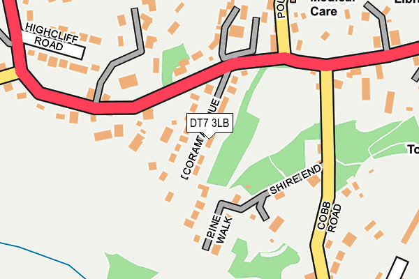 DT7 3LB map - OS OpenMap – Local (Ordnance Survey)