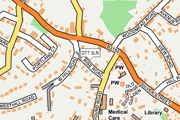 DT7 3LN map - OS OpenMap – Local (Ordnance Survey)