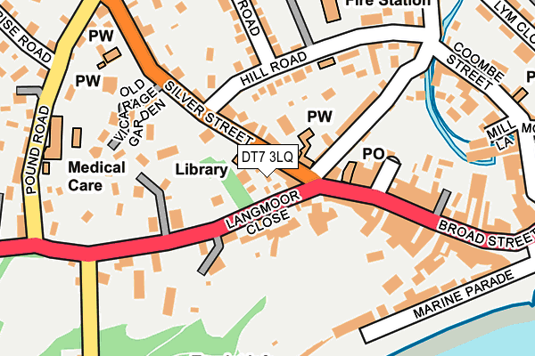 DT7 3LQ map - OS OpenMap – Local (Ordnance Survey)