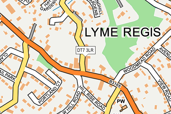 Map of HAYES COURT (LYME REGIS) LIMITED at local scale