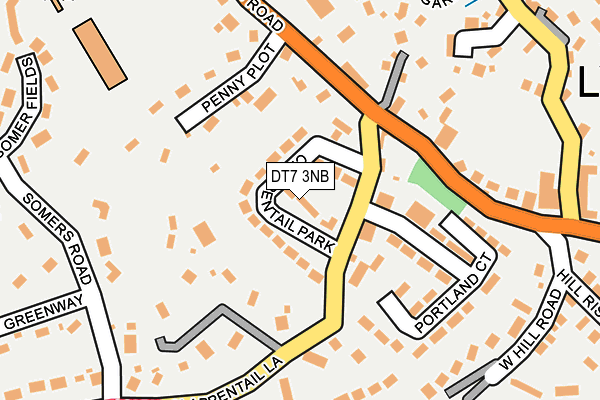 DT7 3NB map - OS OpenMap – Local (Ordnance Survey)