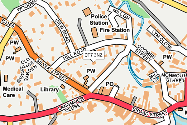 DT7 3NZ map - OS OpenMap – Local (Ordnance Survey)