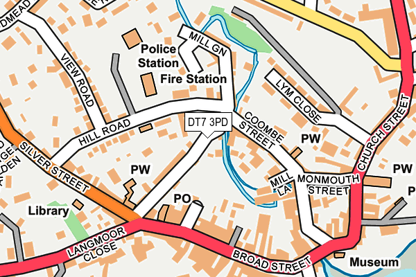 DT7 3PD map - OS OpenMap – Local (Ordnance Survey)