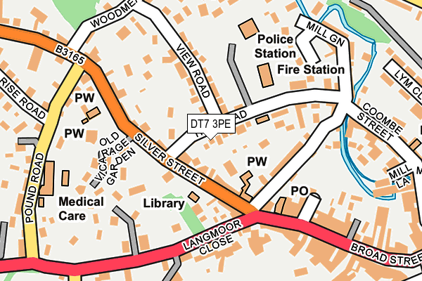 DT7 3PE map - OS OpenMap – Local (Ordnance Survey)
