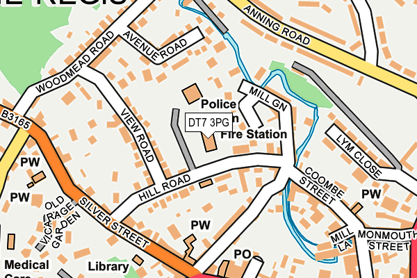 DT7 3PG map - OS OpenMap – Local (Ordnance Survey)